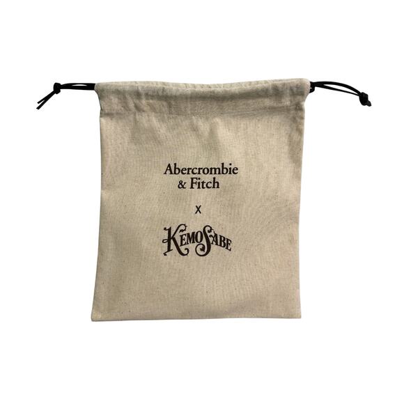 Abercrombie & Fitch X Kemo Sabe Western Ornamental Brown Leather Belt Size S M - Picture 8 of 9